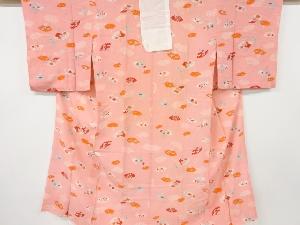 アンティーク　扇に花模様長襦袢